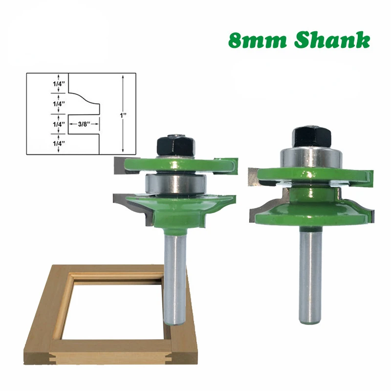 

8-handle Large Household Mortise and Tenon Combination Woodworking Milling Cutter Set of 2 Pieces