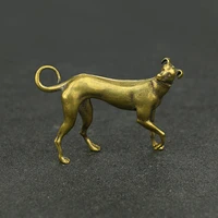 solid brass loyal dog desk ornaments vintage copper animal miniatures figurines decorations home decor crafts