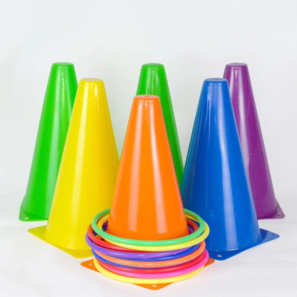 

Football Cones Party Favors Training Tool Kids Suit Case Soccer Tossing Game Suits Plastic Sports