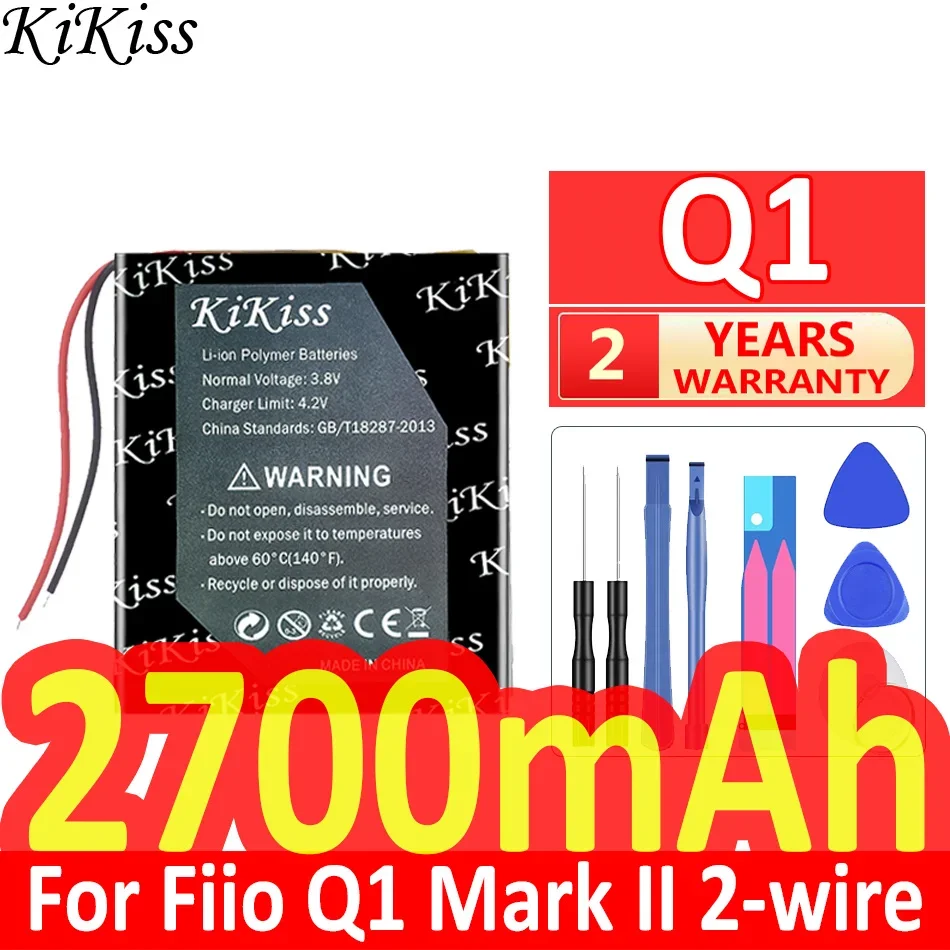 

2700mAh KiKiss Powerful Battery Q 1 For Fiio Q1 Mark II 2-wire Digital Batteries