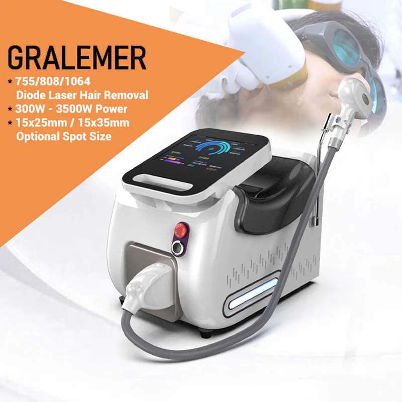 Мощный аппарат для безболезненного удаления волос 755 нм ледяная платина 3 длины