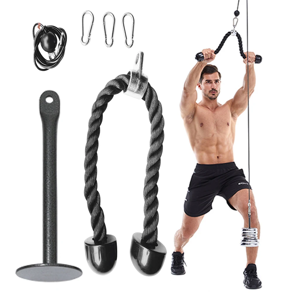 Шкивы для фитнеса DIY вращающийся стальной трос ролик портативный тренировочный