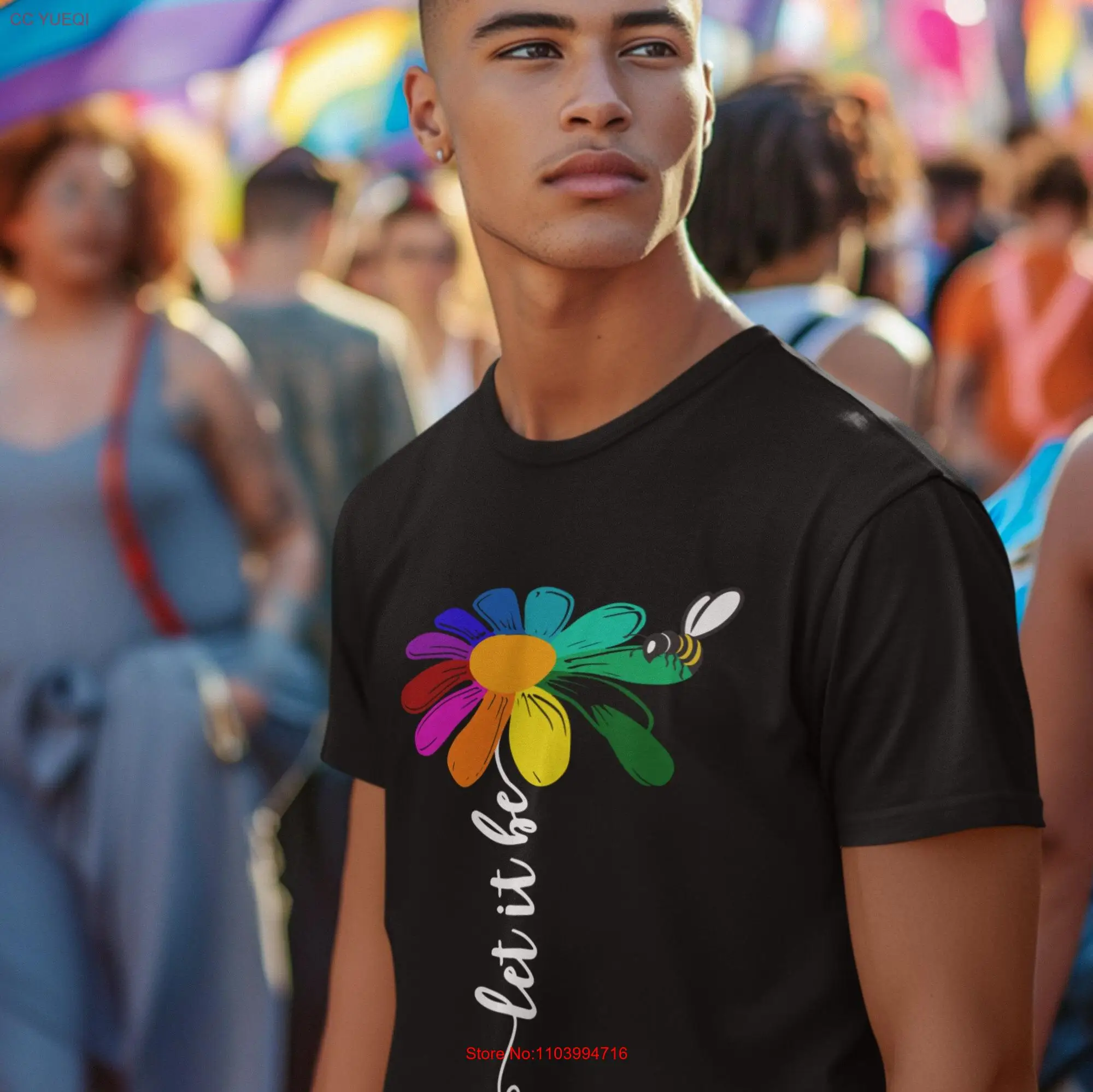 Укороченная футболка с принтом 365 I Let It Be ЛГБТ длинные или короткие рукава |