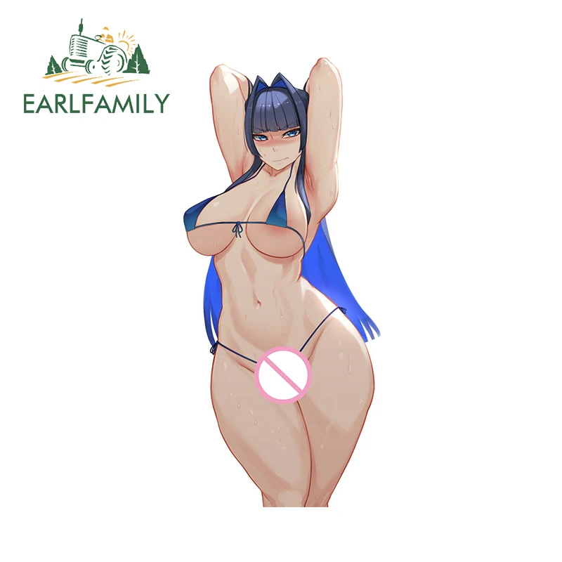 EARLFAMILY 13 см x 5 7 Hololive Ouro Kronii Waifu наклейки Hentai грудь бикини Ecchi Booty Горячие