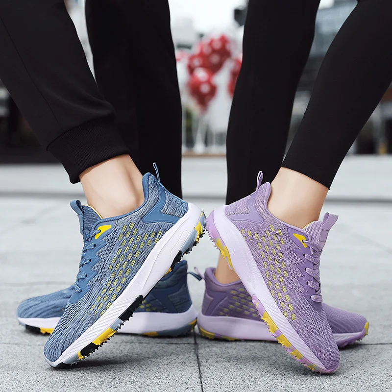 New Men's Golf Shoes Ladies Couple Outdoor Sneakers Men's Mesh Jogging Walking Sneakers Non-Slip Gym Golf Shoes Size 36-46