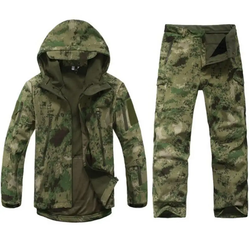 6094 multicam Gear Tactical Softshell Camouflage Jacket Set Men Army Waterproof HuntingClothes Set Military Jacket andPants