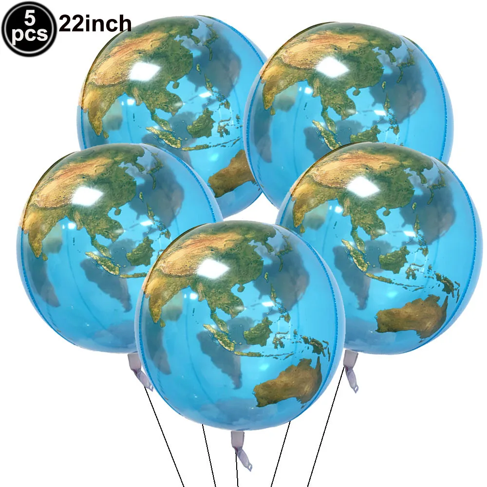

5 шт. 22-дюймовые 4D космические шары карта мира