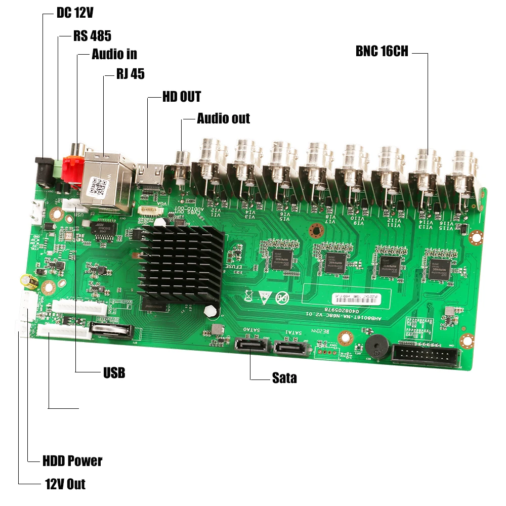 H.265 16ch AHD DVR 5MP-N CCTV 16Ch 5MP гибридный видеорегистратор с камерой Onvif Coxial Control P2P