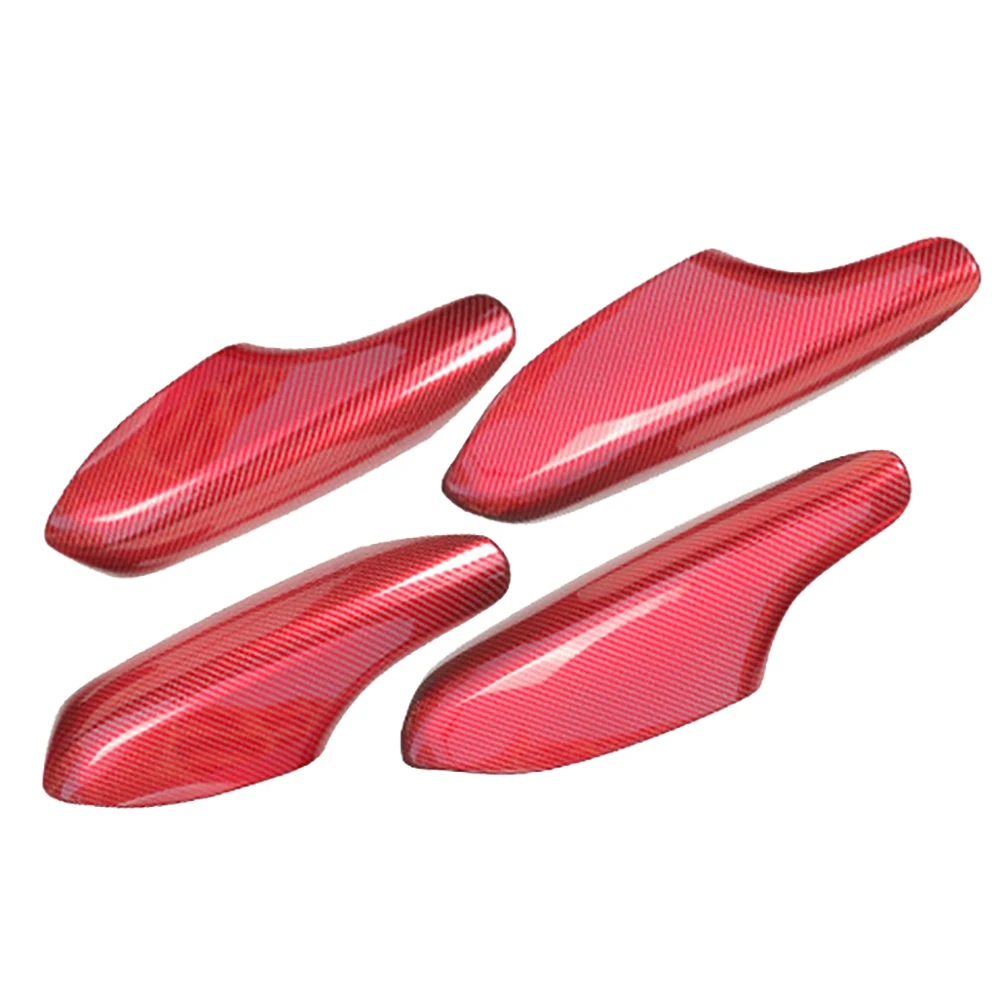 

4Pcs Carbon Fiber Red Car Interior Door Armrest Panel Door Bowl Decoration Frame for Honda Civic 2022
