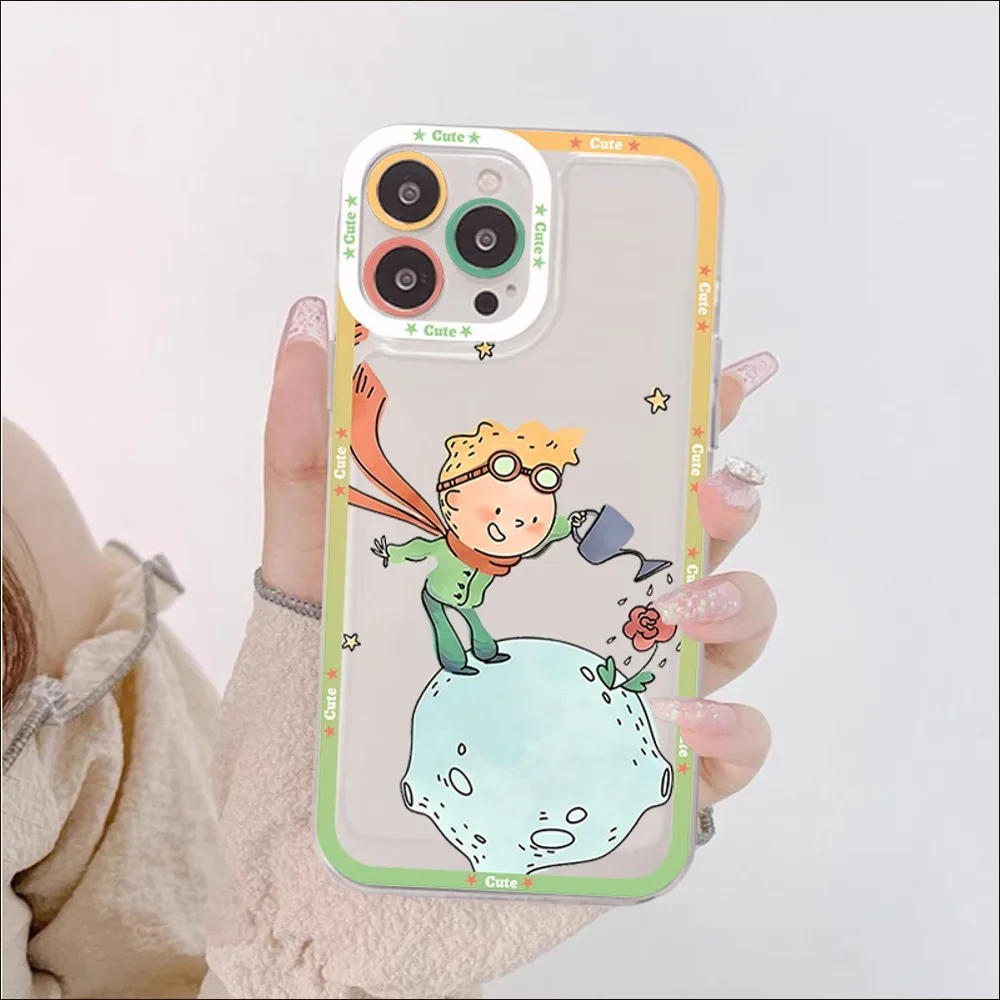 Little Prince Starry Sky Phone Case For IPhone 13 14 Pro Max XS XR 12 11 Pro 13 Mini 6 7 8 Plus Soft Clear Back Cover
