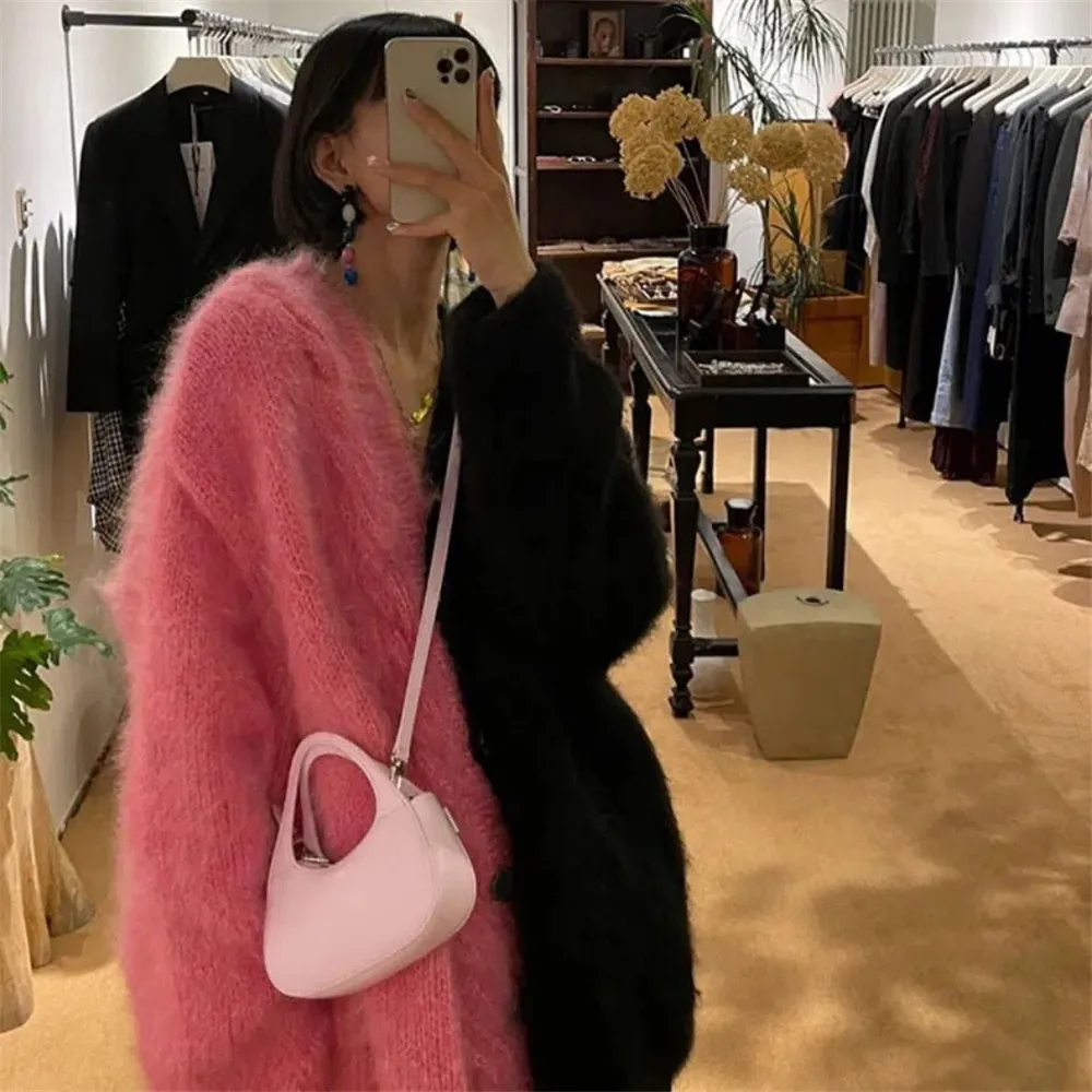 Свитер женский зимний в стиле хиппи свободного покроя