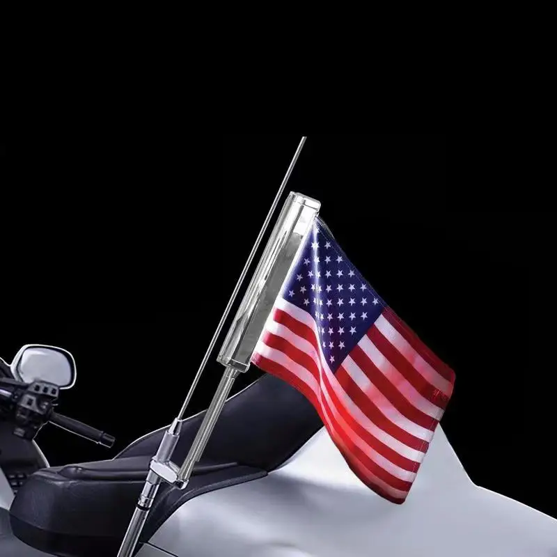 

Motorcycle Accessories Antenna Flagpole Set For Honda Gold Wing 1500 1800 BMW Harley Glide Yamaha China USA Pirate UK Kr