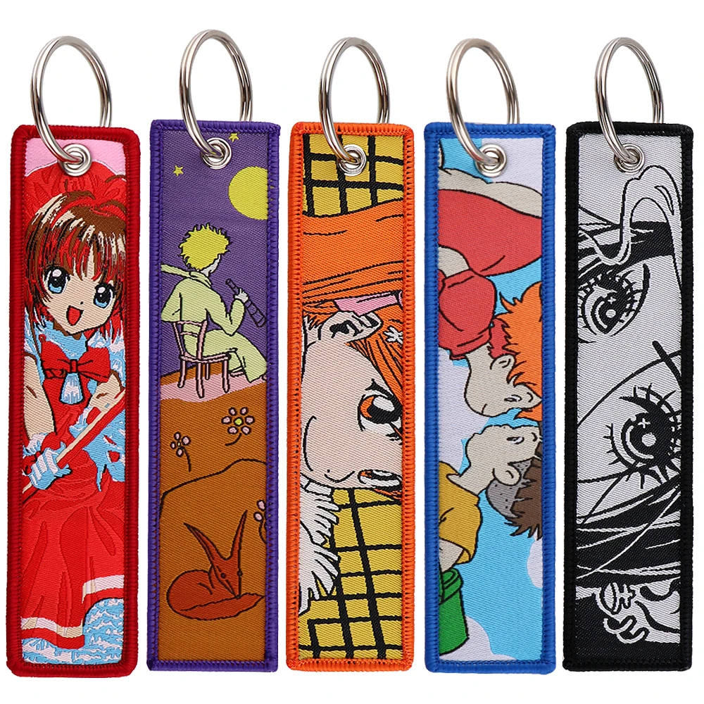 

NANA Key Tag Keychain for Car Motorcycles Keys Holder Cartoon Embroidered Keyring Women Men Fashion Jewelry Accessories Gifts