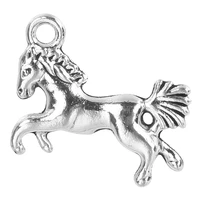 2022 new fashion 3d metal alloy horse charms pendants animal charm for diy jewelry making handmade accessories 15pcs wholesale