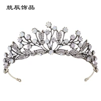 bridal alloy rhinestone jewelry retro european luxury leaves set with rhinestones bridal crown accessories headband