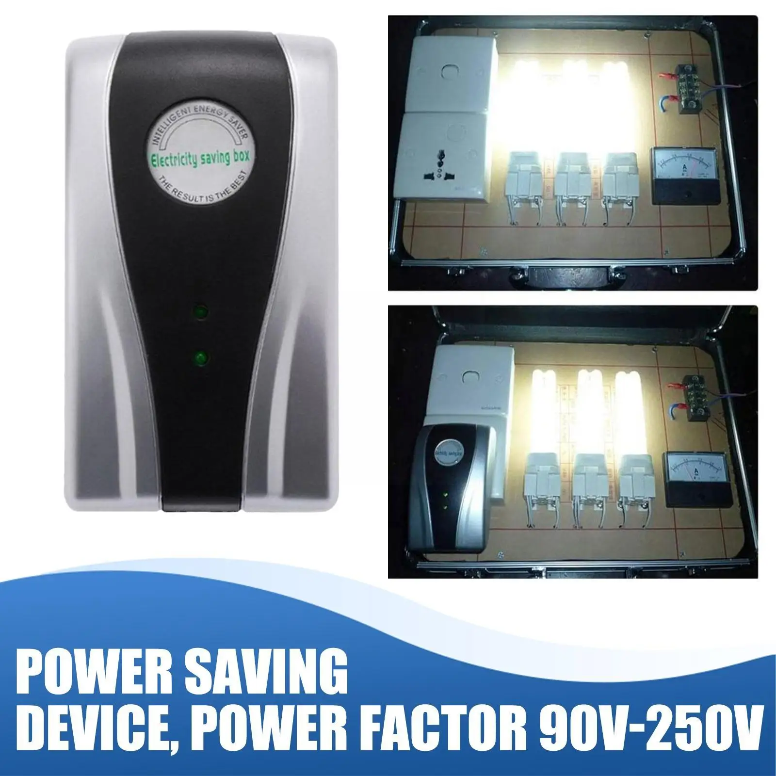 

Electricity Saving Box 90V-240V 15KW Electric Energy Power Saver Power Factor Saver Device up to 30% For Home Office Factor X3E8