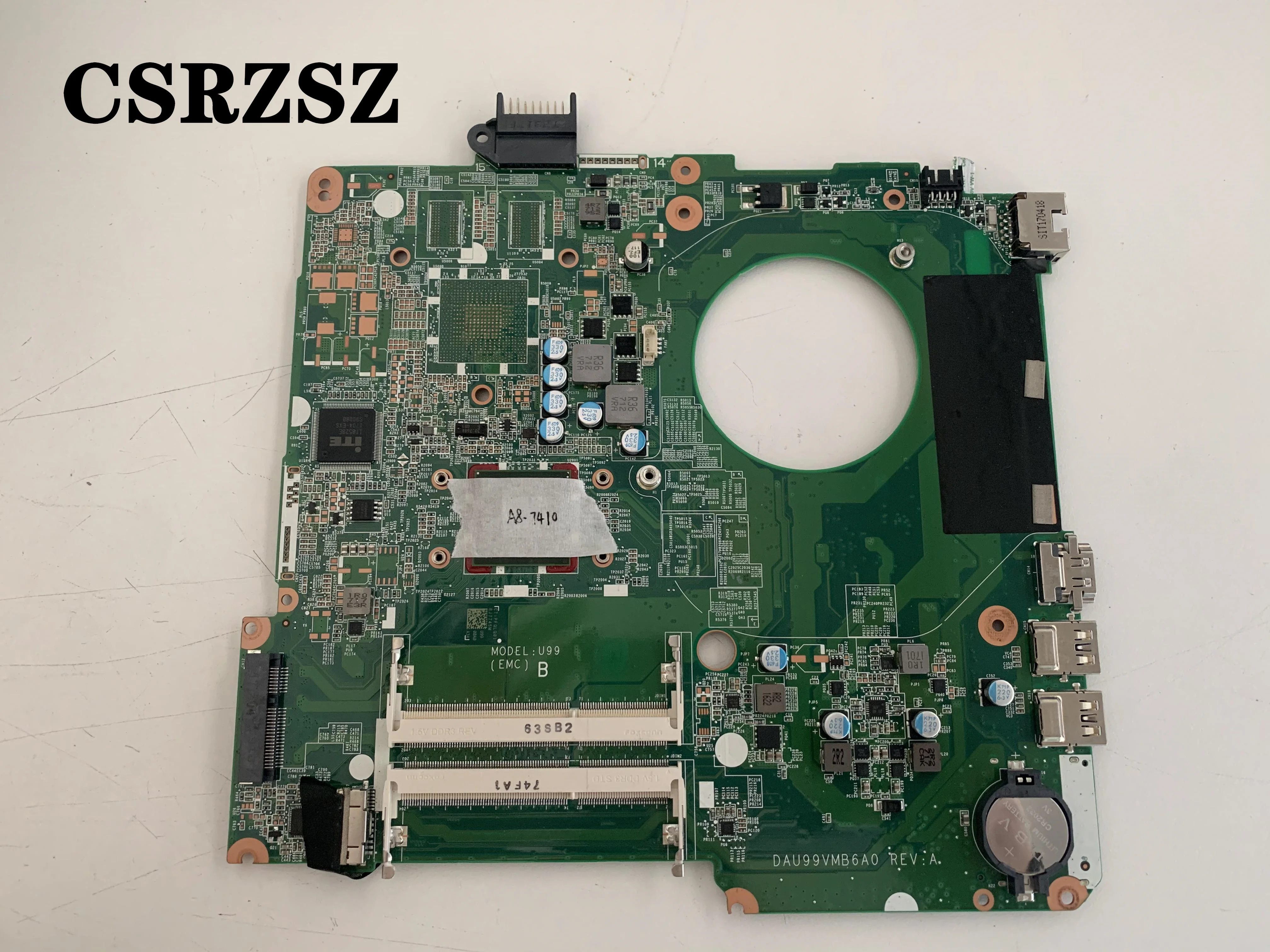 Материнская плата CSRZSZ для ноутбука HP Pavilion 15-F с процессором A8-7410U прошел испытание
