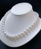 elegant high end 1811 13mm natural south sea genuine white round pearl necklace for women jewelry chains necklace