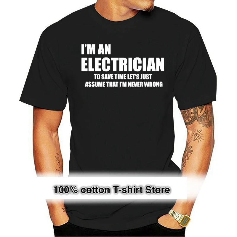 

Electrician T-Shirt Gift for Electrician T Shirt Profession Occupation Brand Summer Style Cotton Men'S Unique Masculine T Shirt