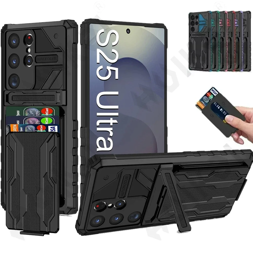 Чехол для Samsung Galaxy S25 S24 S23 Ultra A56 A36 A55 5G Кошелек с подставкой кредитных карт Тонкий