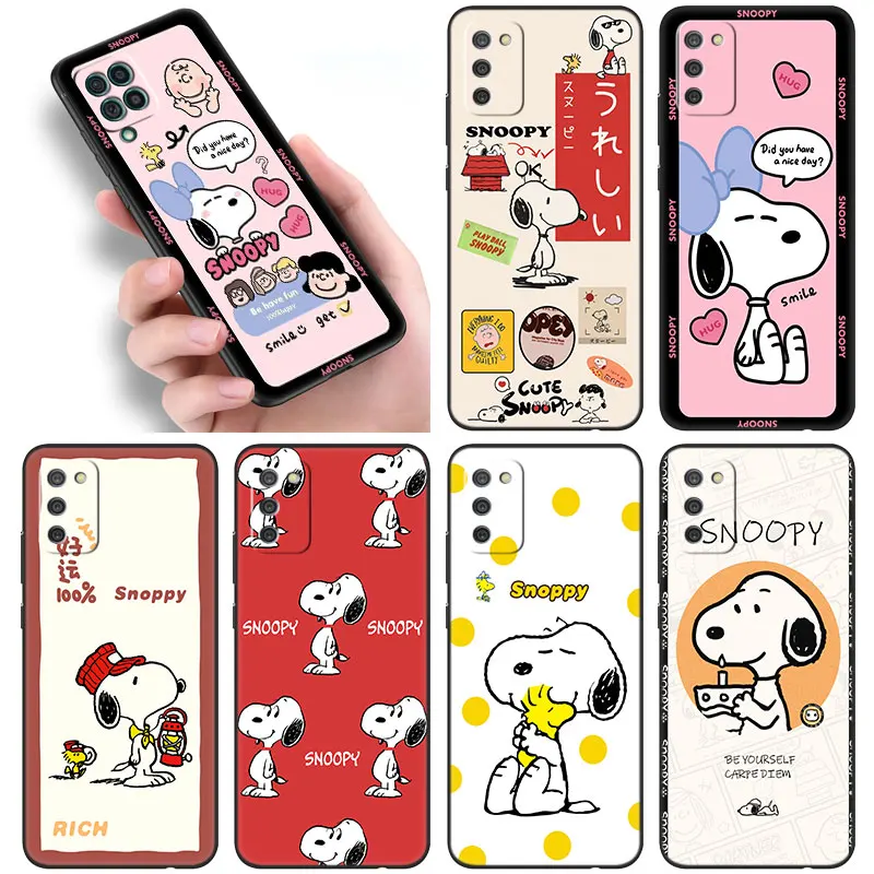 Мультяшный милый Снупи чехол для Samsung Galaxy A02S A10S A11 A20S A20E A30 A31 A40 A41 A03S A01 Core A21S A6 A7 A8 A9 2018 A5 2017