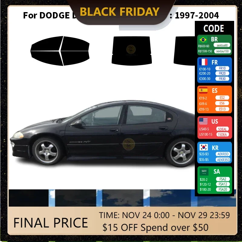 

Precut nanoceramics car UV Window Tint Kit Automotive Window Film For DODGE INTREPID 4 DR SEDAN 1998-2005
