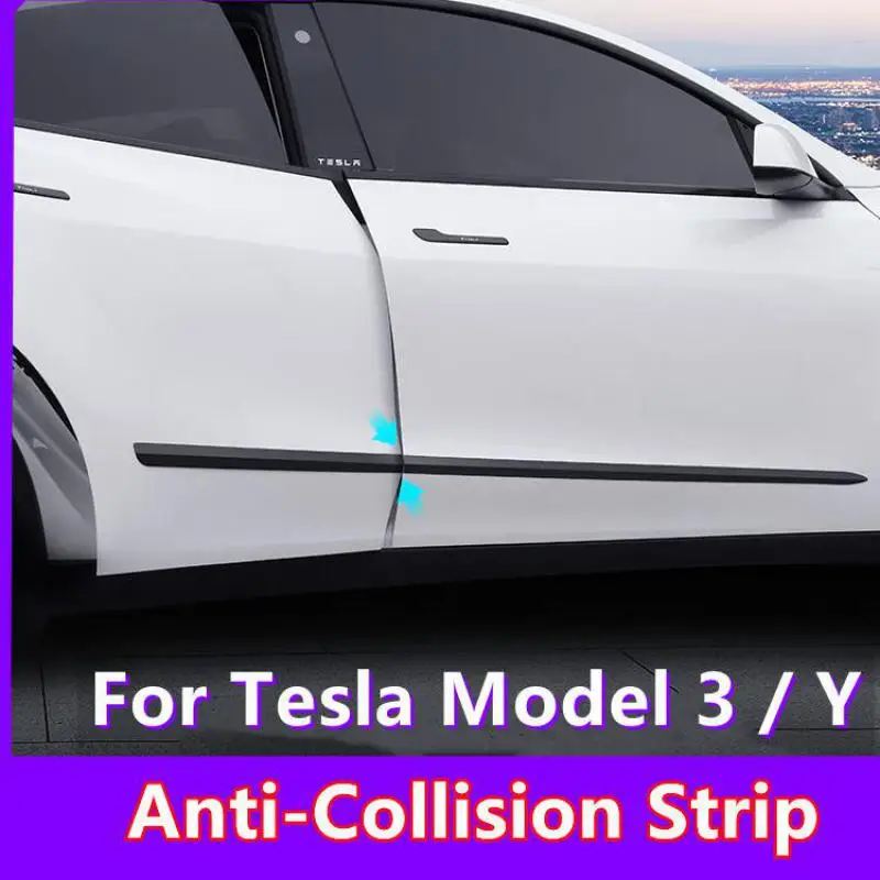 

Door Side Anti-Collision For Tesla Model 3 Y Protection Rear Bumper Trunk Trim Strip Modified Exterior Decoration Accessories