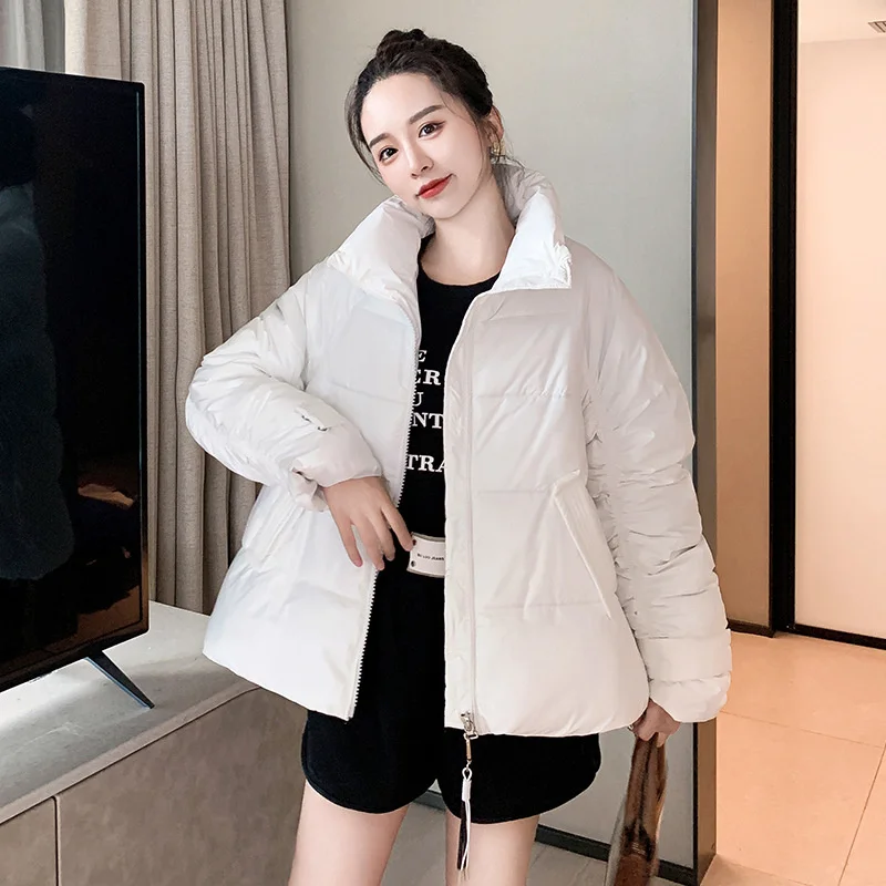Autumn Winter Jacket Women 2022 Fashion A-line Down Cotton Padded Coat Female Clothing Casual Short Parkas Women