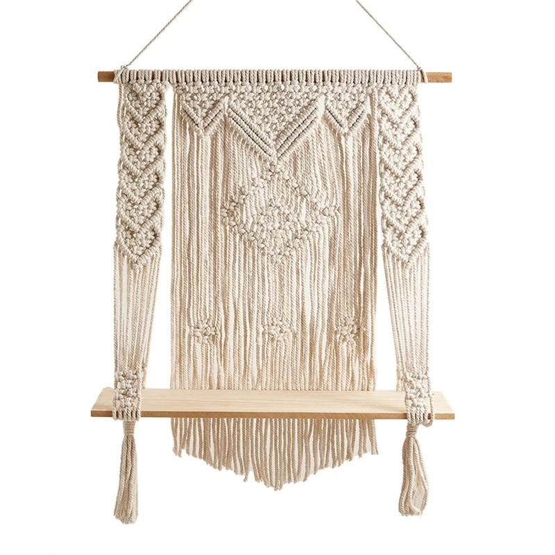 

Настенная вешалка для макраме, искусство, тканый декор, настенные декорации, богемный Тканый гобелен, макраме