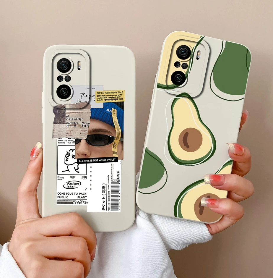 Чехол для Xiaomi Redmi K40 Pro Новый Матовый жидкий силиконовый чехол RedmiK40 K 40 милые