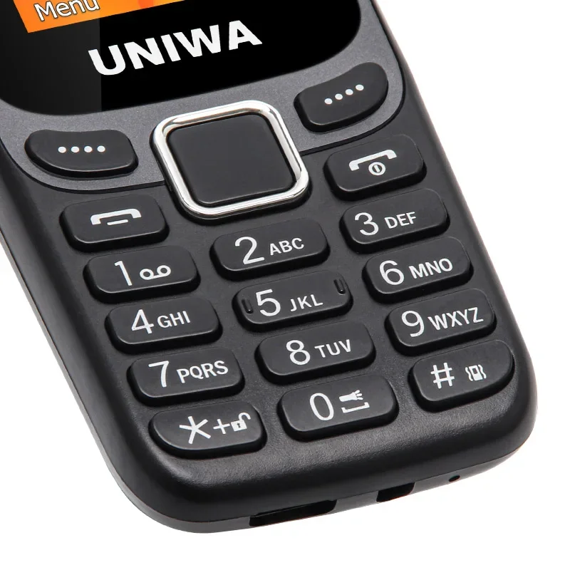 Телефон мобильный UNIWA E1805 GSM с двумя SIM-картами 2G 1 77 дюйма MP3 MP4 FM-радио громкий