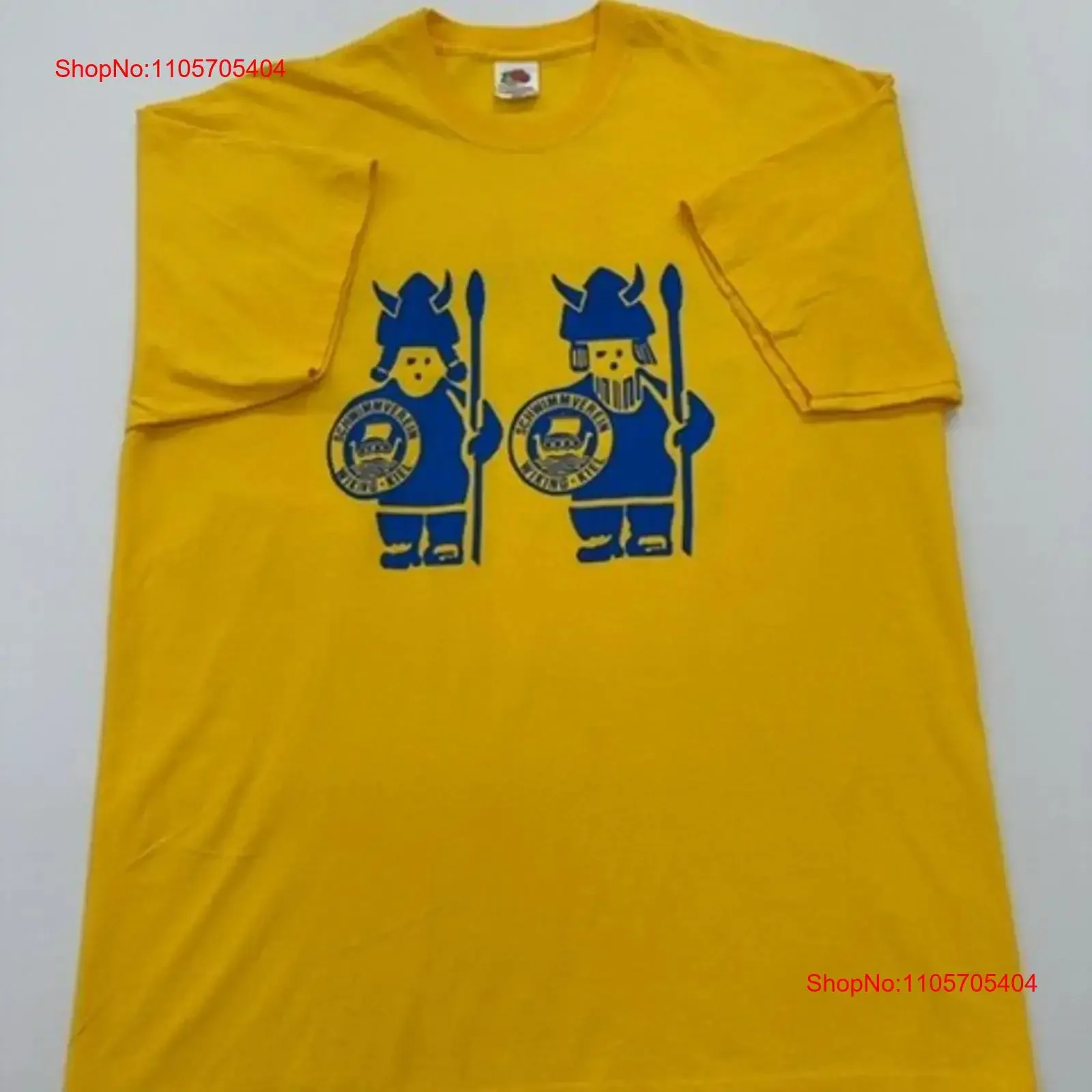 Фото Футболка Fruit Of The Loom, желтая, размер L, стандартный крой, с длинными или короткими рукавами, винтажная, с эффектом потертости, с графическим принтом, унисекс, эластичная, стильная.