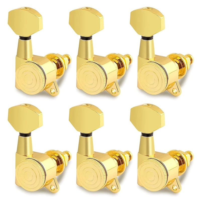 

Locking Guitar String Tuning Pegs Sealed Machine Heads Tuners Tuning Keys 6 in Line for Right Handed Electric Guitar