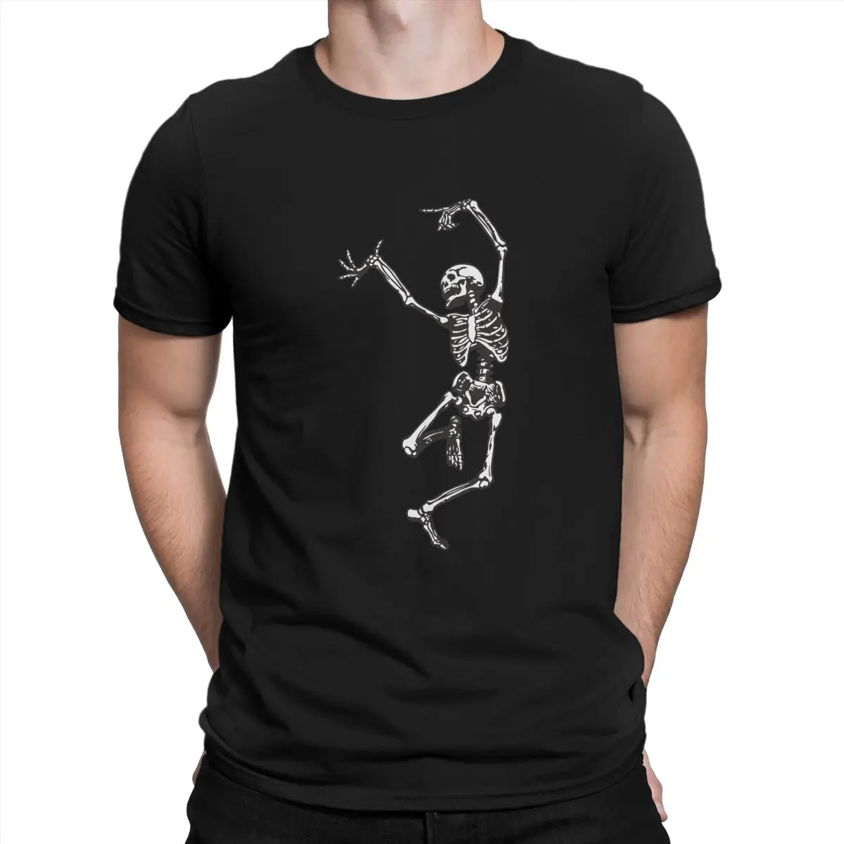 

Dance With Death T-Shirt for Men Philosophy Awesome Cotton Tee Shirt Crewneck Short Sleeve T Shirts Birthday Present Clothing