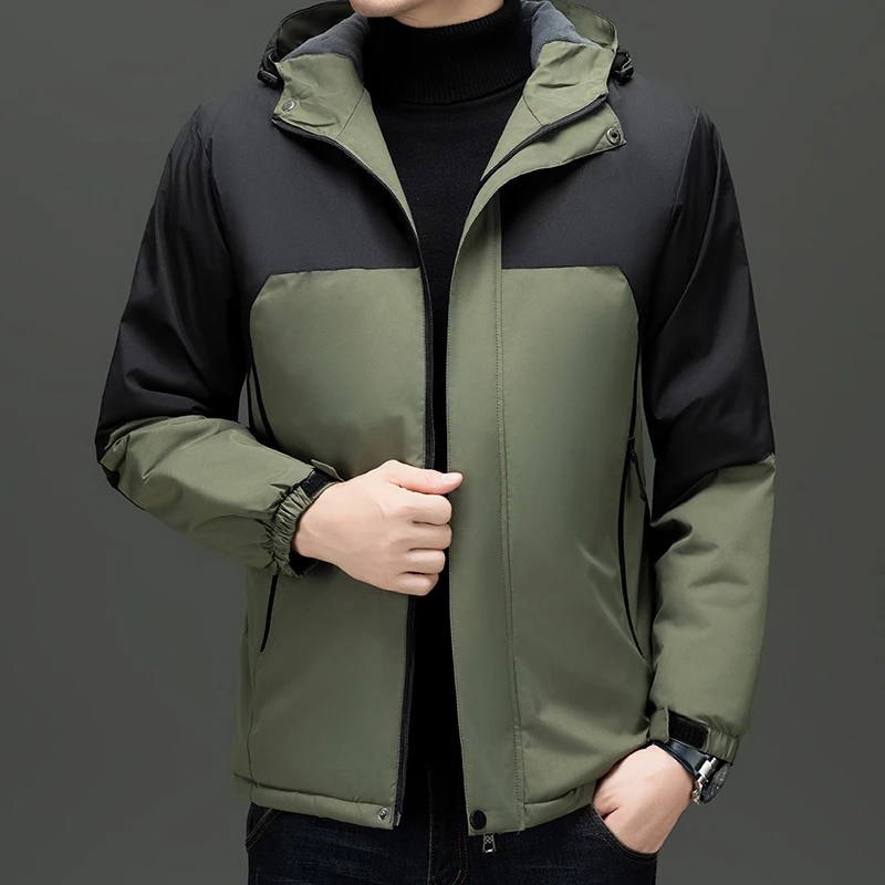 Romon осенне-зимняя новая куртка мужская уличная с утолщенным капюшоном на
