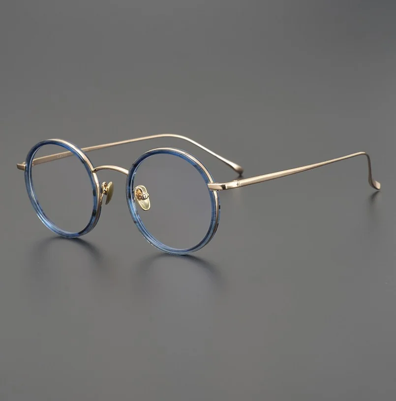 

Ultralight Round Frame Pure Titanium Eyeglasses Retro Men Optical Eyewear Japanese Handmade Prescription Vintage Glasses Women