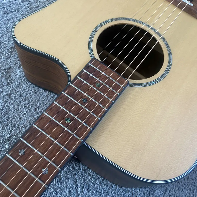 Фото Акустическая гитара J289 ESP LTD-320D 41 дюйм, цельный верх, задняя панель и боковые стороны из орехового дерева, демонстрационная модель/излишки складских запасов №5