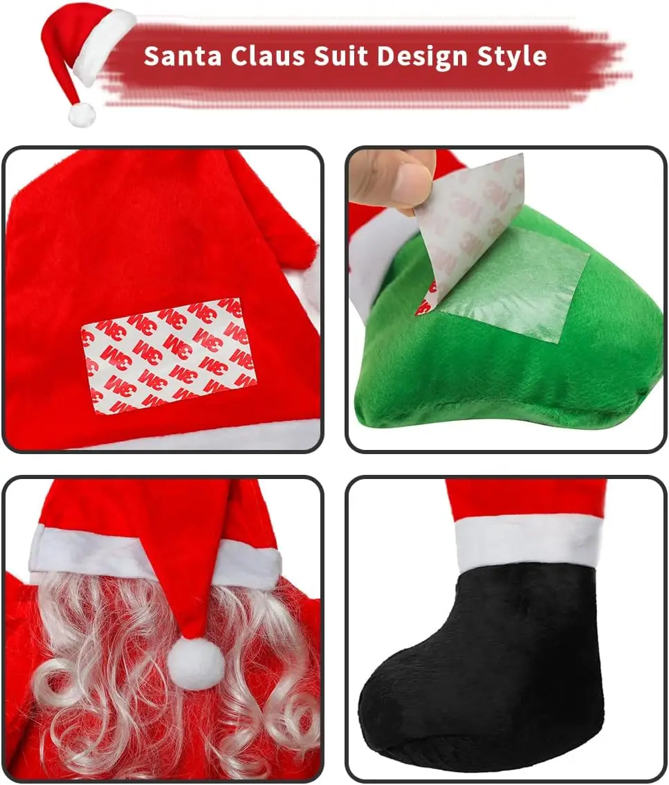 Большие подвесные рождественские украшения Санта-Клауса 43 3 дюйма Праздничные