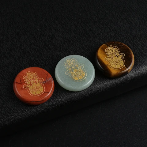 3 шт. Круглые руны из натурального камня