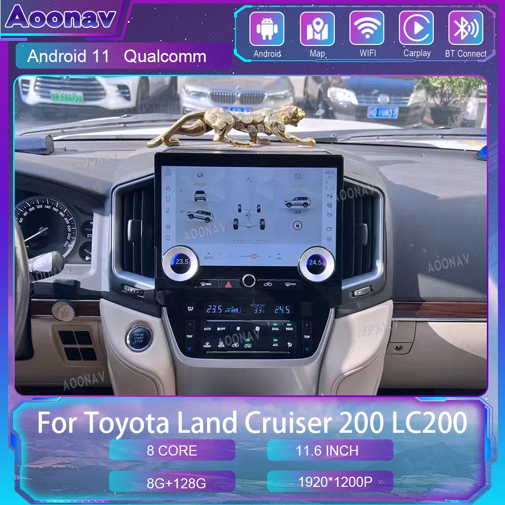 

Android 11 для Toyota Land Cruiser 200 LC200 2016 2017 2018-2021 качественный мультимедийный плеер GPS 4G беспроводной Carplay DSP блок