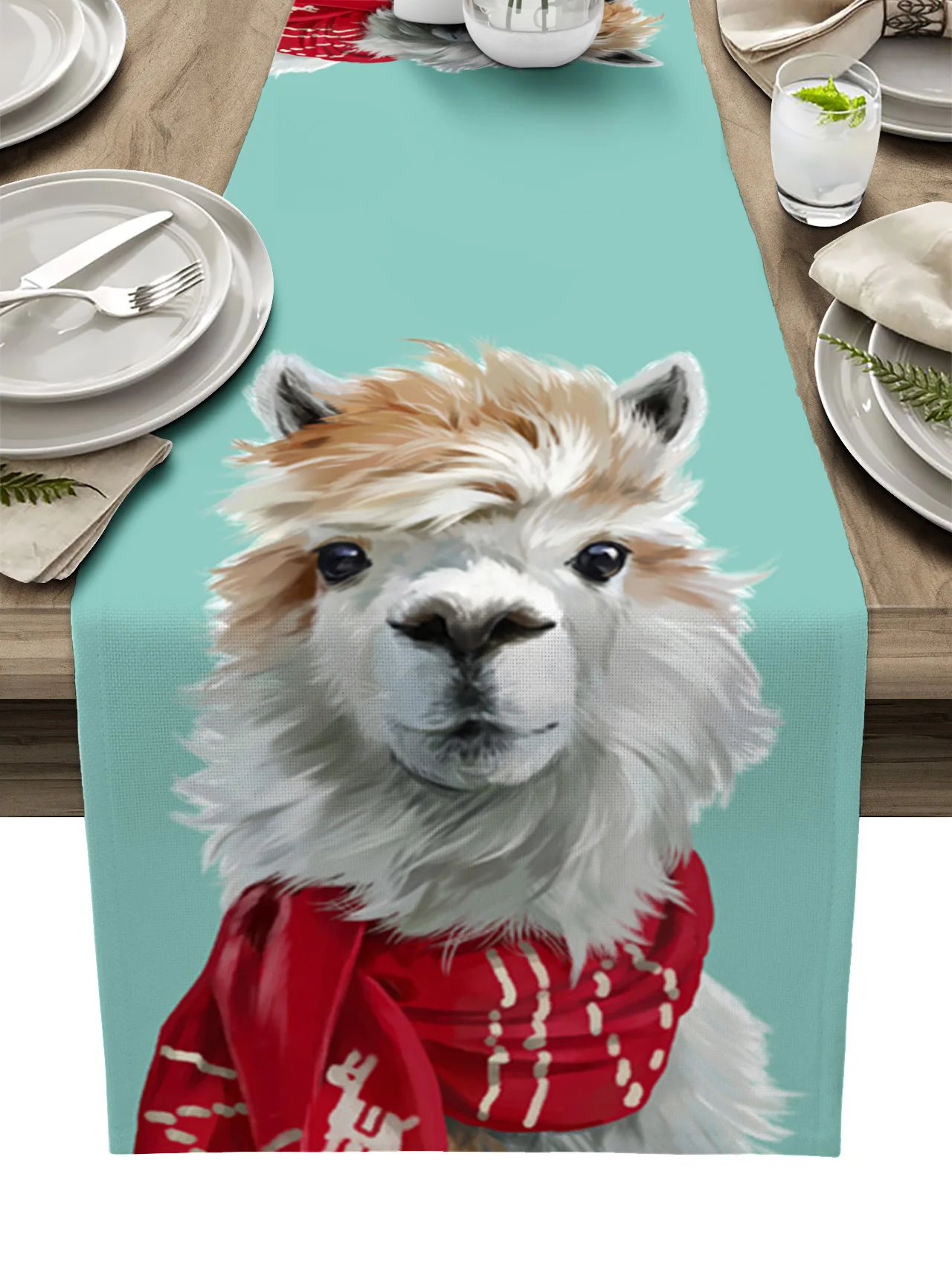 

Alpaca Funny Scarf Wedding Table Decoration Coffee Table Decor Dinner Table Decoration Table Runner Luxury