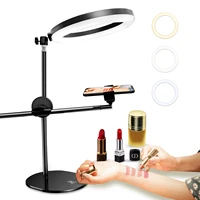 phone tripod stand with 10 ring light overhead tabletop stand with phone holder for live streammakeupyoutubetiktoknail art