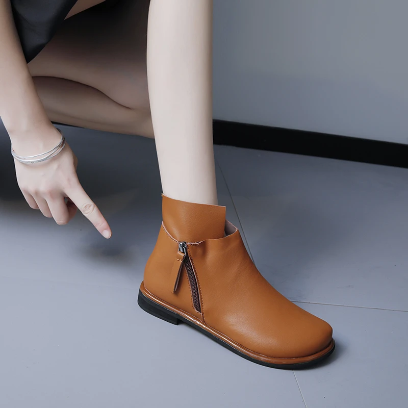 Ankle Boots Autumn Flats Vintage Shoes for Women Elegant Comfortable Soft Moccasin Fashion Woman Spring Summer Barefoot Hot 2023