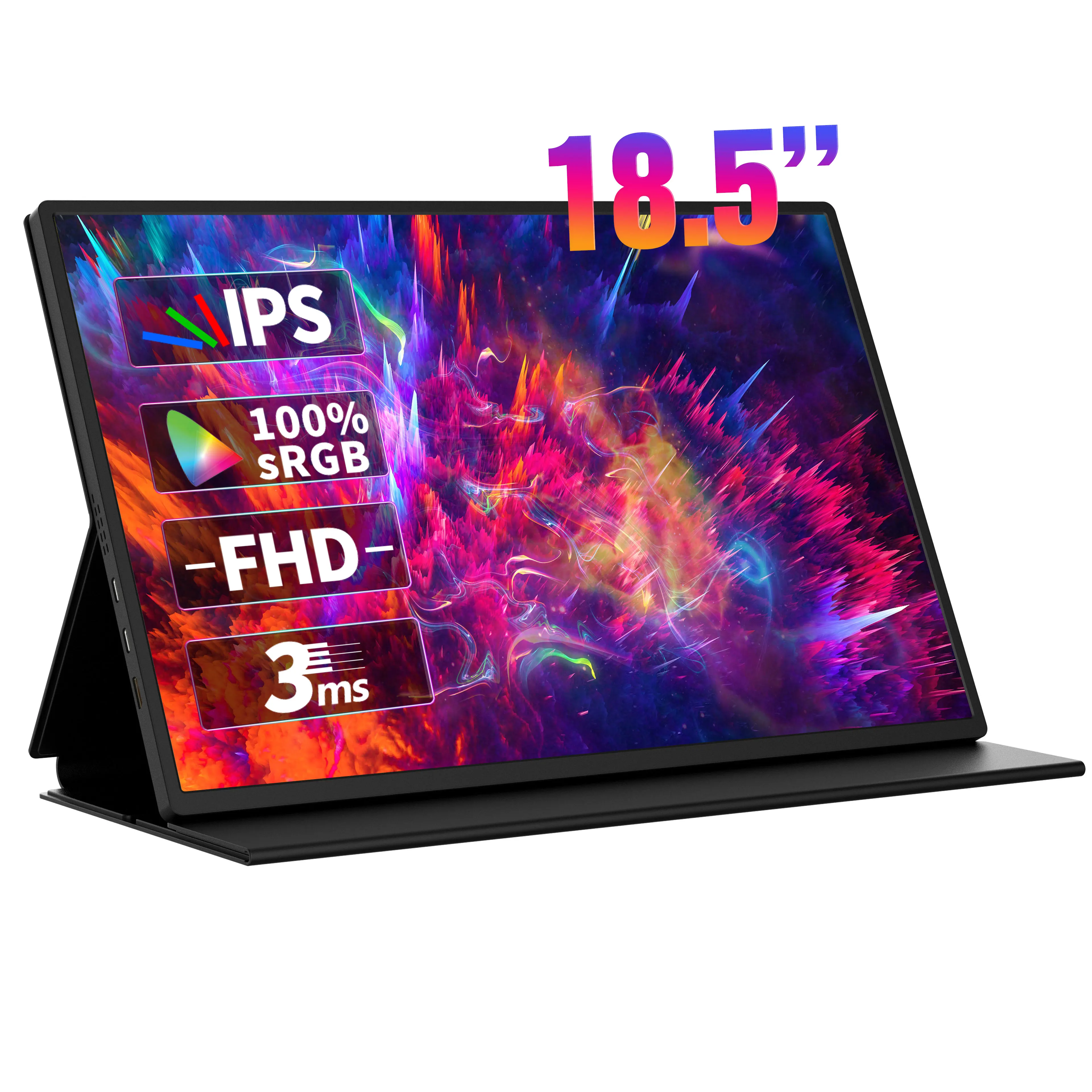 18.5 Inch Ultra Thin 1080P Portable Monitor 1920*1080 HDR 100%sRGB IPS Screen LCD Gaming Display For PC Laptop Xbox PS4/5 Switch