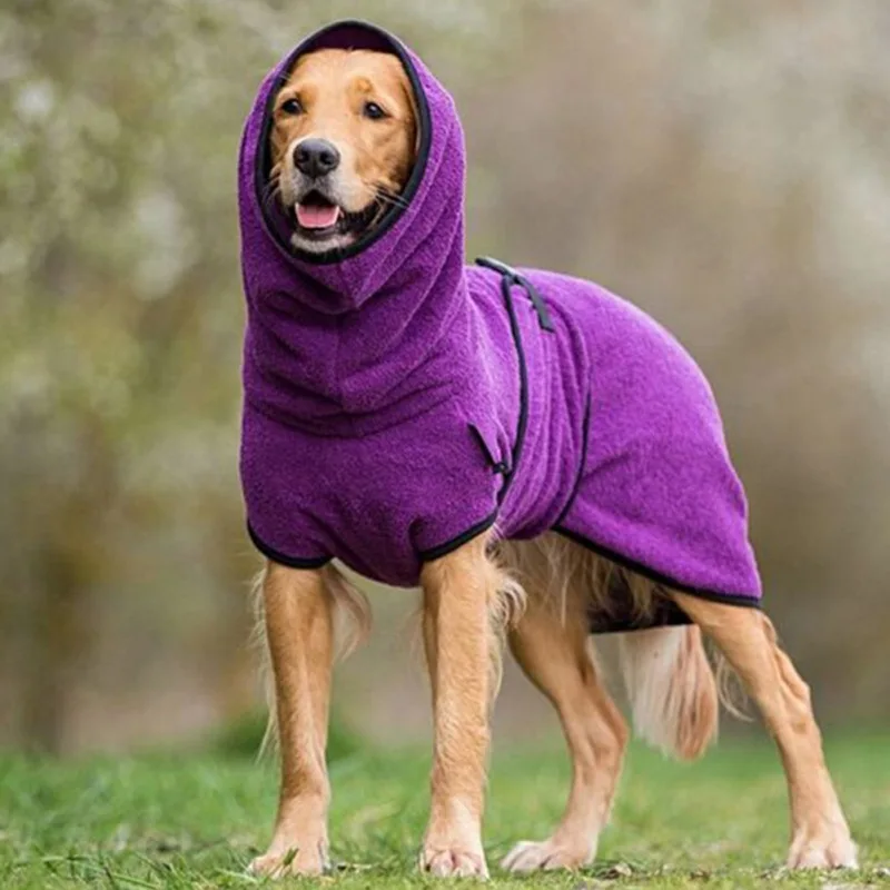 

For Small Medium Dog Cats Thick Flannel Dog Bathrobe Towel Bath Robe Premium Absorbent Dog Towel Soft Super Fast Dry