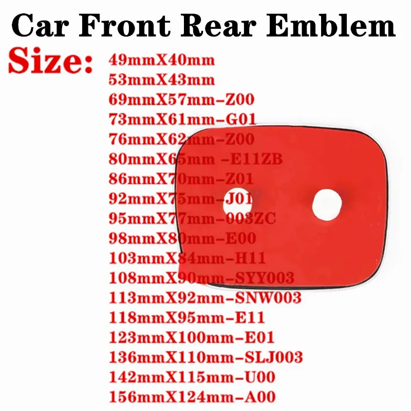 

Acrylic Black Red For Car Front Grill Head Hood Bonnet Emblem Rear Tail Bumper Trunk Badge Sticker Auto Exterior Accessories