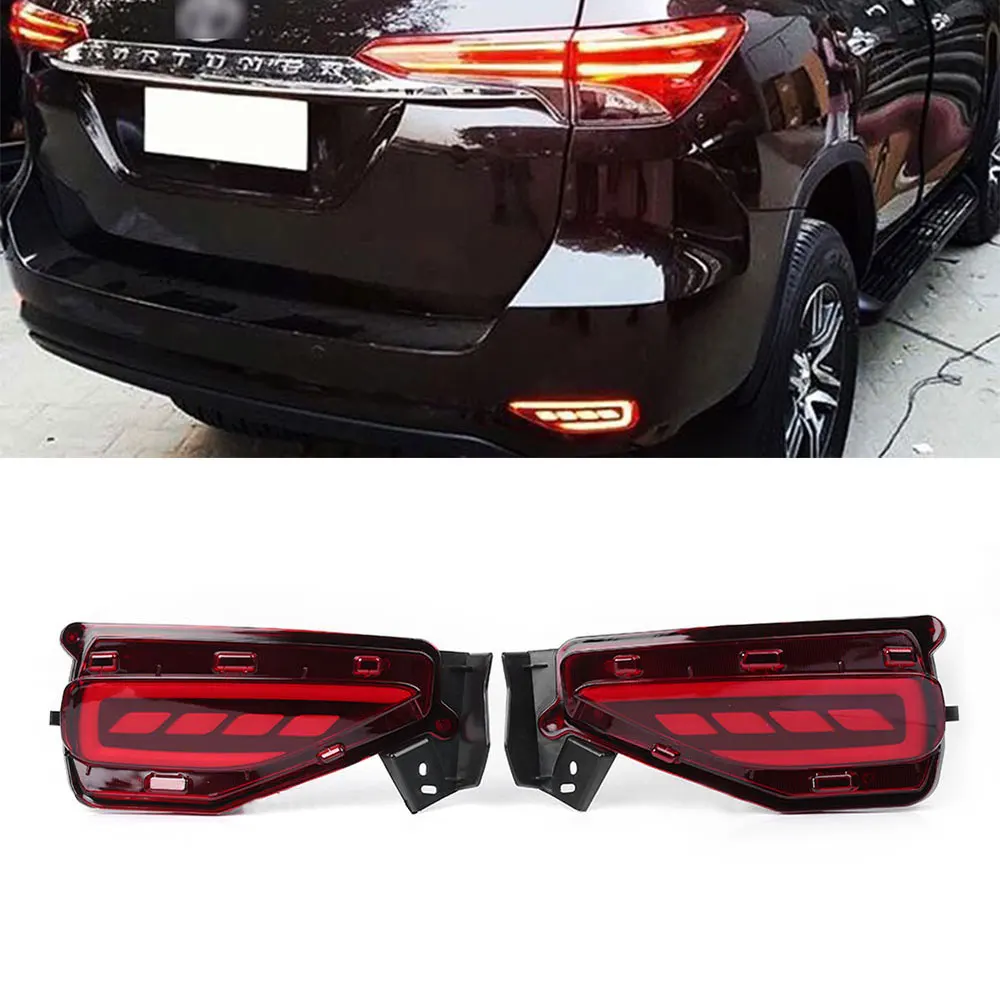 

Автомобильная фонарь DRL, фонарь заднего бампера, задний тормоз, фонарь для Toyota Fortuner 2015, 2016, 2017, 2018, 2019