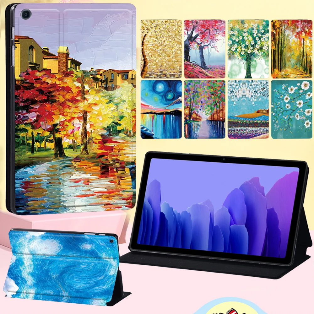 

Flip Tablet Cover Case for Samsung Galaxy Tab A8 10.5" 2023 X200 X205/A7 10.4 2020 T500 T505 Painted Leather Protective Shell
