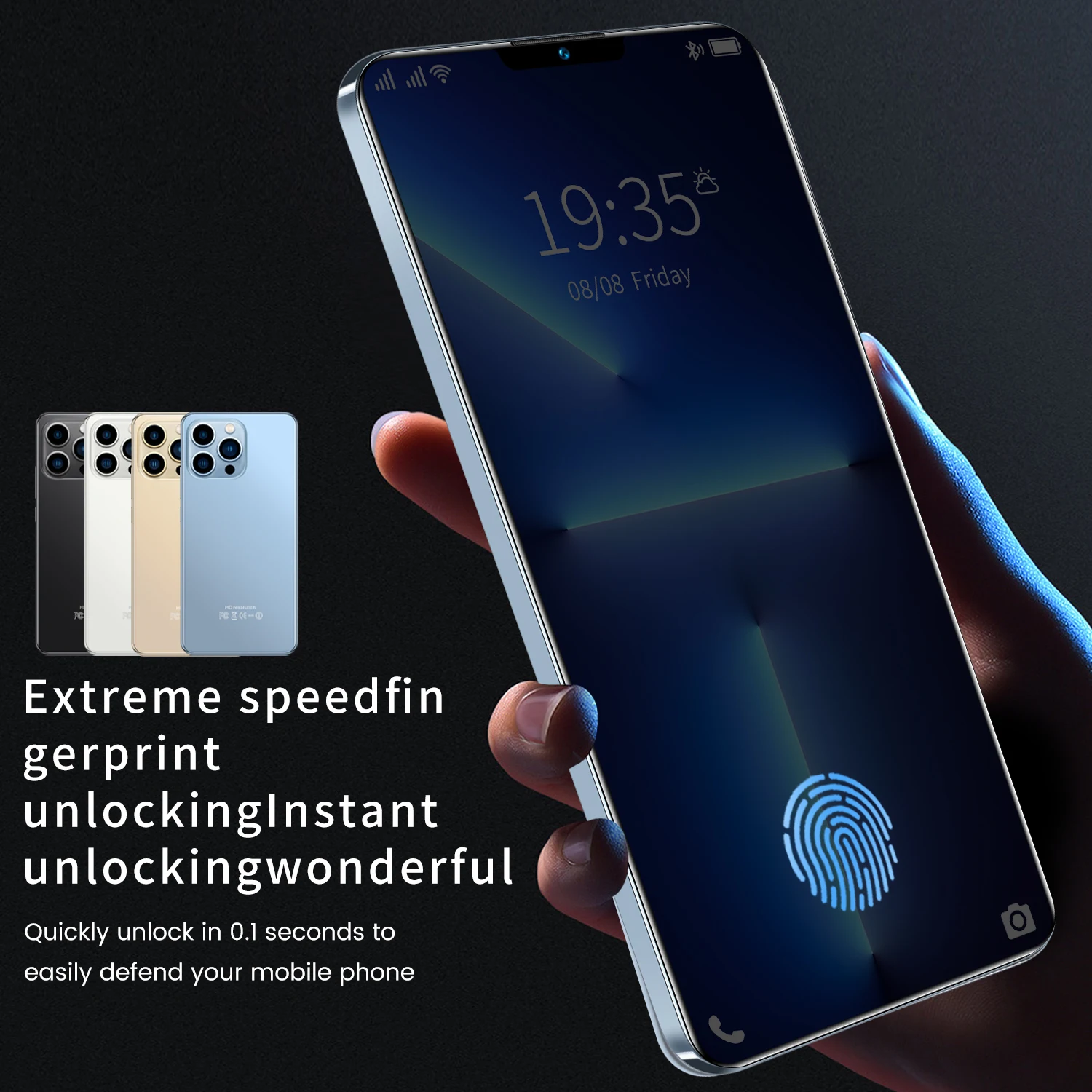 global version i13 pro max celular 5g unlock dual sim 6800mah 16gb 1tb 7 5 inch smartphone 10 core android 10 1 cellphone phone free global shipping