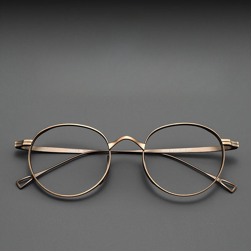 Модные удобные очки FIRADA в стиле ретро круглые из чистого титана оправа для очков